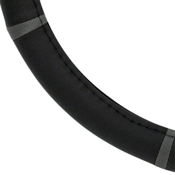 Xkeribom Lenkradbezug 37-38cm Lenkradschoner Lenkradschutz Schwarz Grau Streifen